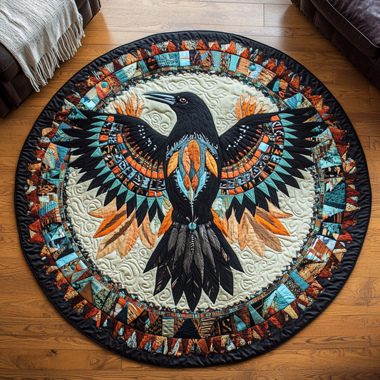 Mystic Crow Quilted Round Mat NCU0DK8415