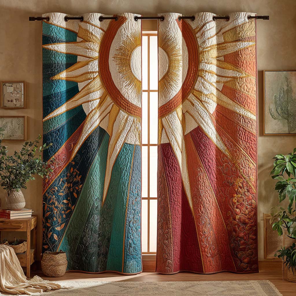 Mystic Dawn Radiance Quilted Curtains NCU0XD2054