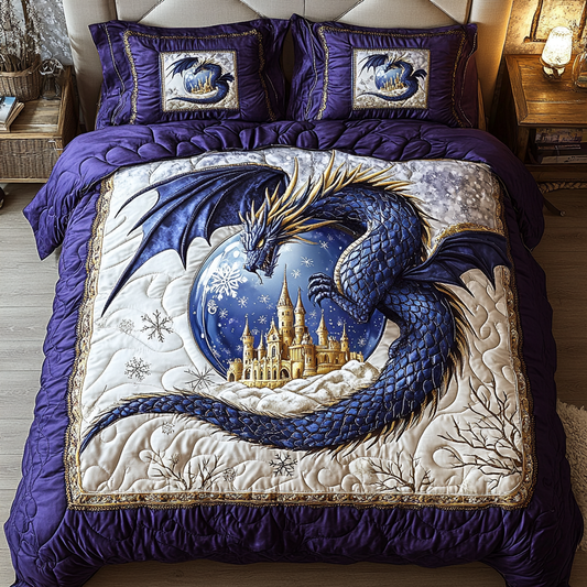 Mystic Dragon 3-Piece Quilted Bedding Set NCU0DK7401