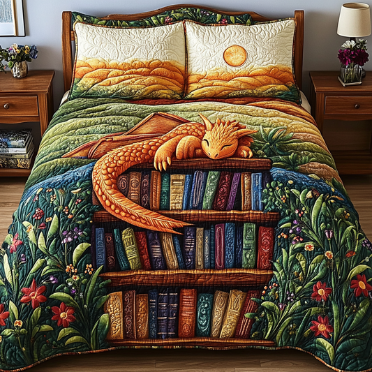 Mystic Dragon 3-Piece Quilted Bedding Set NCU0DK7473