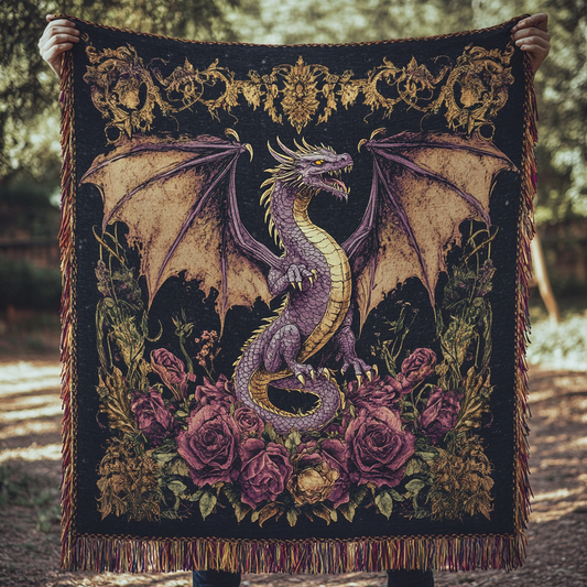 Mystic Dragon Lair Woven Sofa Blanket NCU0DV3939