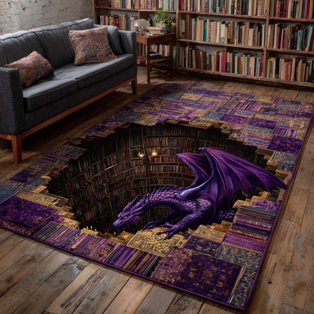 Mystic Dragon Library Area Rug NCU0HH1872