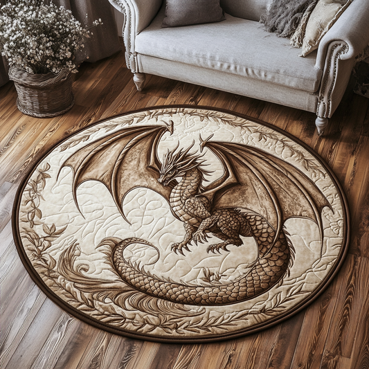 Mystic Dragon Quilted Round Mat NCU0DK7451
