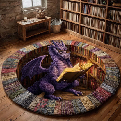 Mystic Dragon Reader Quilted Round Mat NCU0HH1863