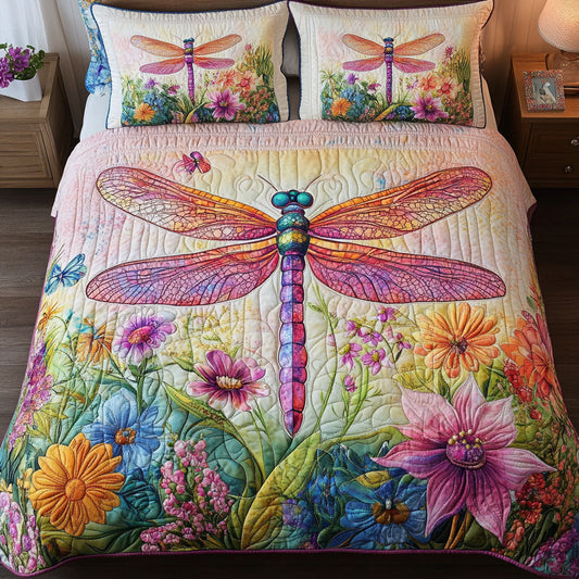 Mystic Dragonfly 3-Piece Quilted Bedding Set NCU0NT3118