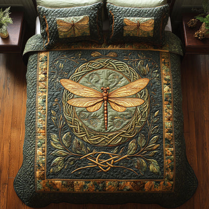 Mystic Dragonfly 3-Piece Quilted Bedding Set NCU0TD2615