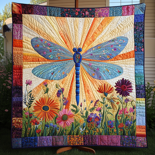 Mystic Dragonfly Quilted Blanket NCU0DK3967