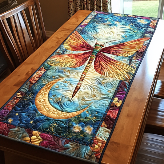 Mystic Dragonfly Quilted Table Runner NCU0DK8777