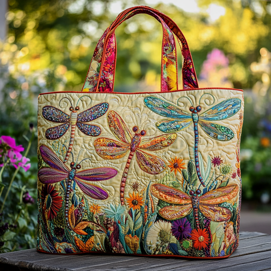 Mystic Dragonfly Quilted Tote Bag NCU0DK8827