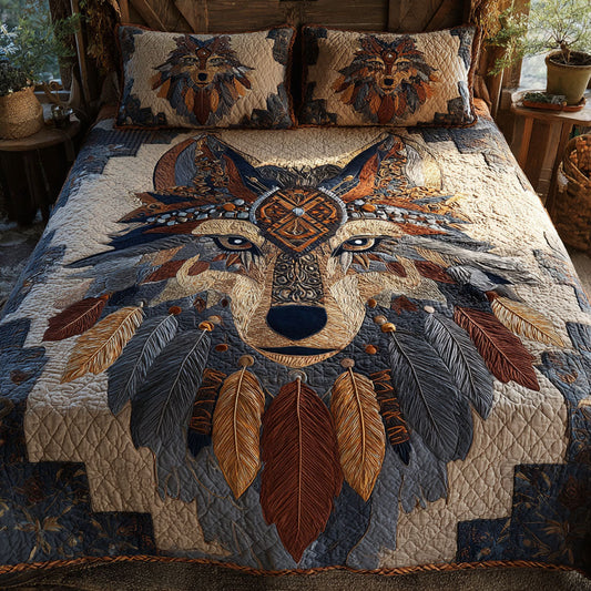 Mystic Dream Howler 3-Piece Quilted Bedding Set NCU0PT9836