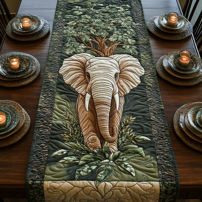 Mystic Elephant Quilted Table Runner NCU0DV6459