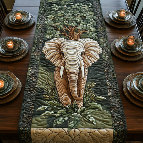 Mystic Elephant Quilted Table Runner NCU0DV6459