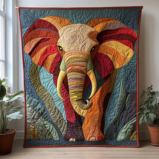 Mystic Elephants Quilted Blanket NCU0DV3340