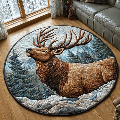 Mystic Elk Quilted Round Mat NCU0DV2665