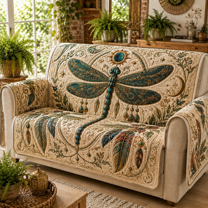 Mystic Feather Flight Quilted Sofa Cover NCU0VL3827