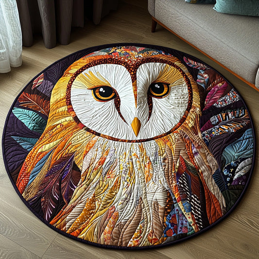 Mystic Feathers Quilted Round Mat NCU0DV6275