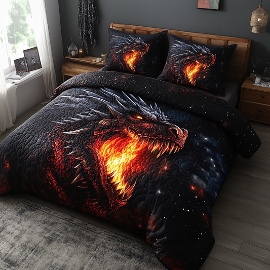 Mystic Flame 3-Piece Quilted Bedding Set NCU0DV2400