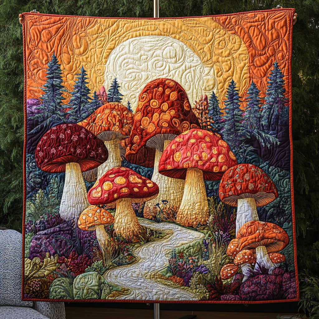 Mystic Forest Quilted Blanket NCU0VH3578