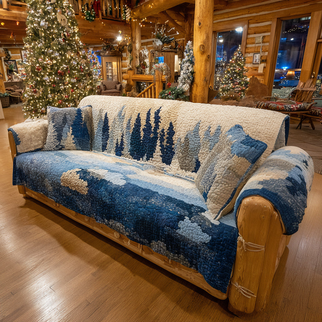 Mystic Forest Quilted Sofa Cover NCU0DV8622