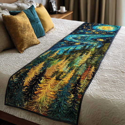 Mystic Forest Sky Quilted Bed Runner NCU0NT8595