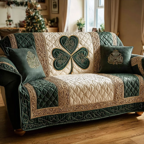 Mystic Forest Whisper Quilted Sofa Cover NCU0HH1648