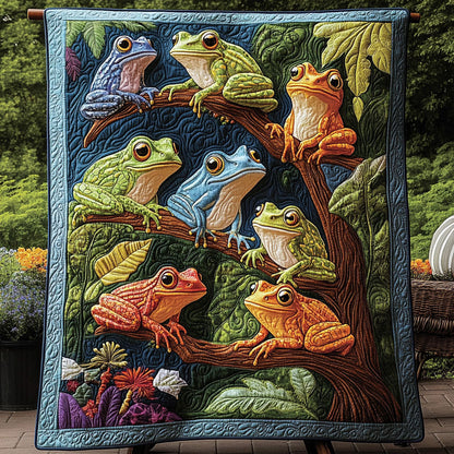 Mystic Frog Grove Quilted Blanket NCU0PT4669
