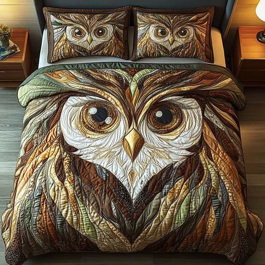 Mystic Gaze 3-Piece Quilted Bedding Set NCU0VL1058