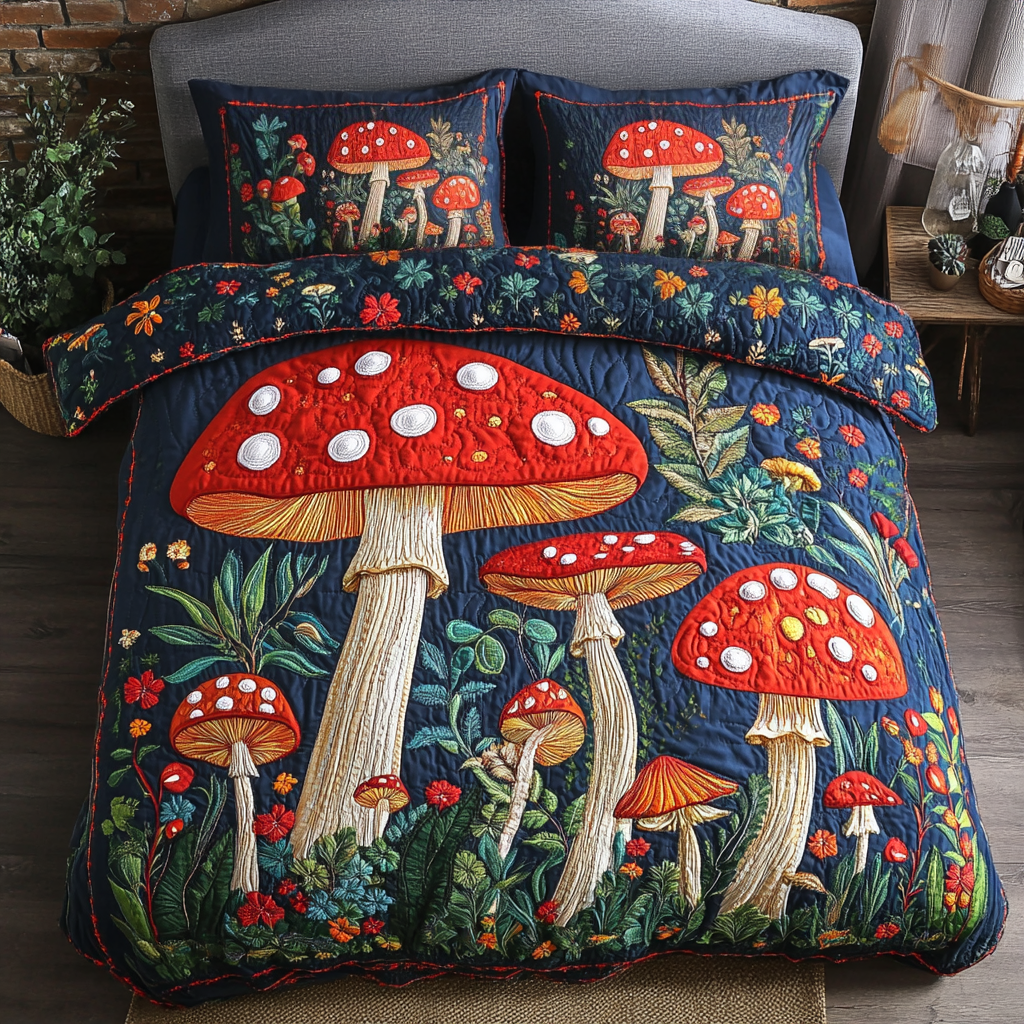 Mystic Grove 3-Piece Quilted Bedding Set NCU0VL2581