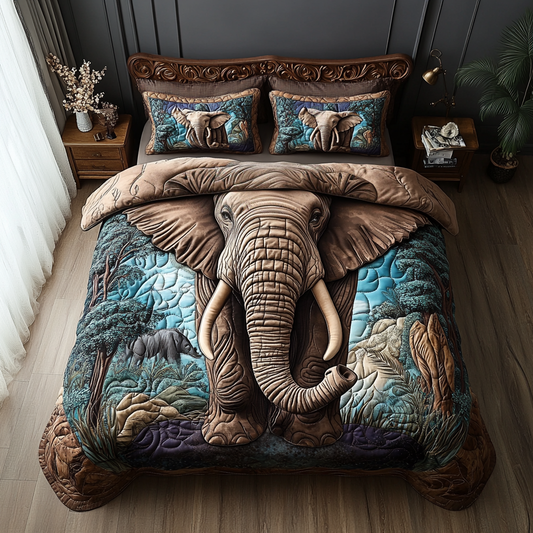 Mystic Herd 3-Piece Quilted Bedding Set NCU0DV3541