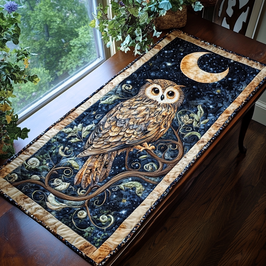Mystic Hoot Quilted Table Runner NCU0DK4549 – Vantique