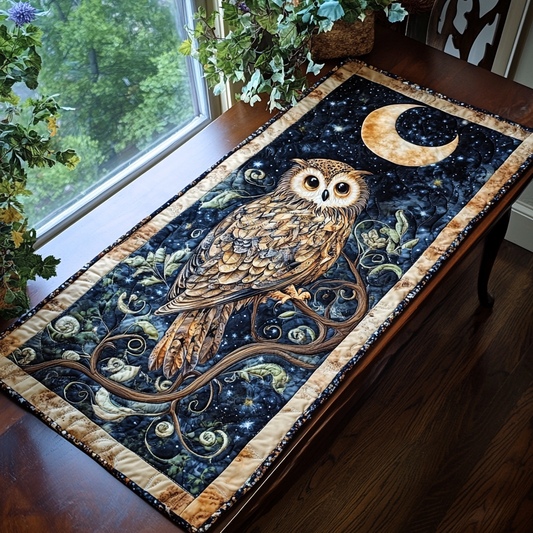 Mystic Hoot Quilted Table Runner NCU0DK4549