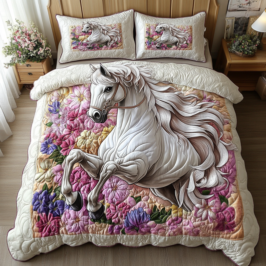 Mystic Horse 3-Piece Quilted Bedding Set NCU0DK8060