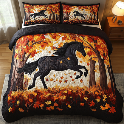 Mystic Horse 3-Piece Quilted Bedding Set NCU0DK9530
