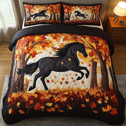 Mystic Horse 3-Piece Quilted Bedding Set NCU0DK9530