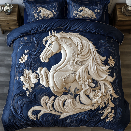 Mystic Horse 3-Piece Quilted Bedding Set NCU0VH5814
