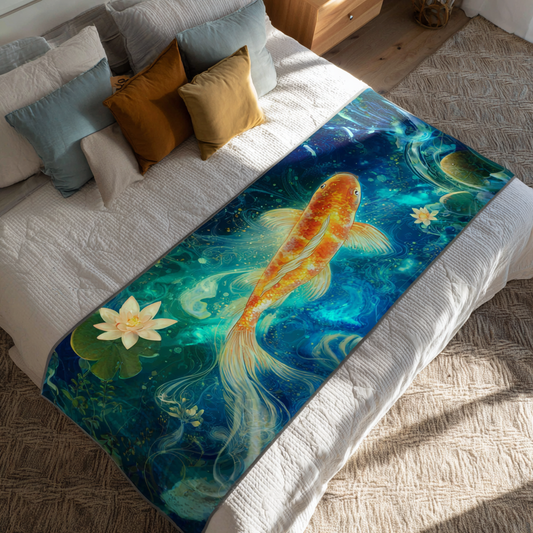 Mystic Koi Quilted Bed Runner NCU0DK8840
