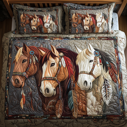 Mystic Mane 3-Piece Quilted Bedding Set NCU0VH5086