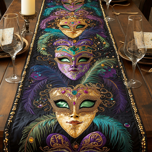 Mystic Mardi Quilted Table Runner NCU0VH2392