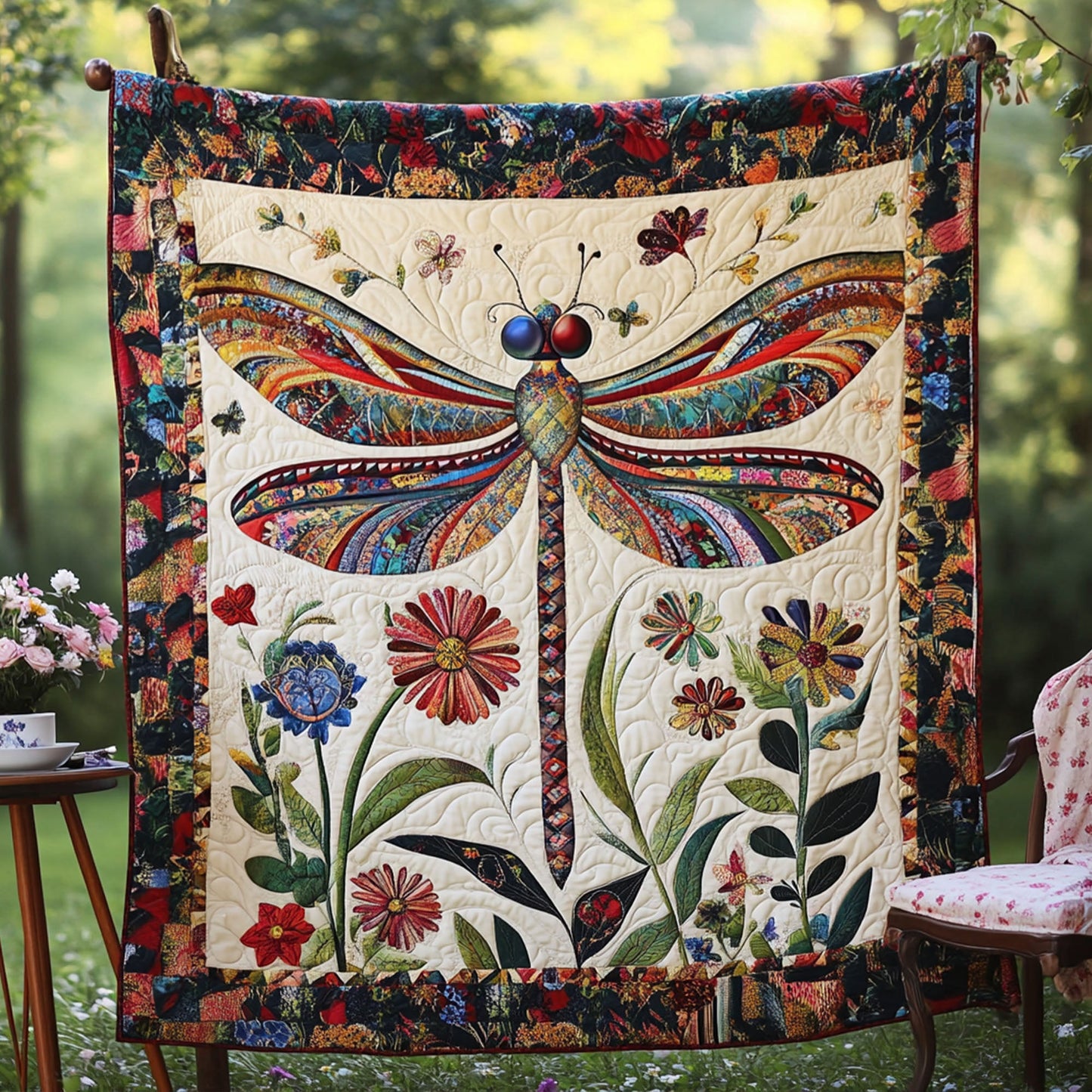 Mystic Meadow Flight Quilted Blanket NCU0PT5001