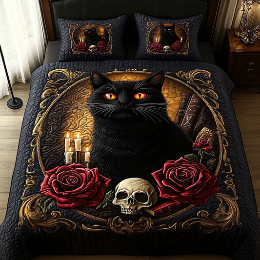 Mystic Meow Quilted Bedding Set NCU0DV2834