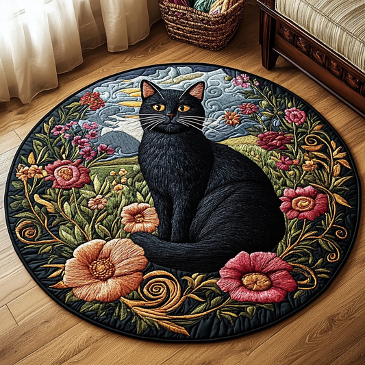 Mystic Meow Quilted Round Mat NCU0DV3283