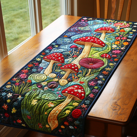Mystic Mushroom Quilted Table Runner NCU0DK7485