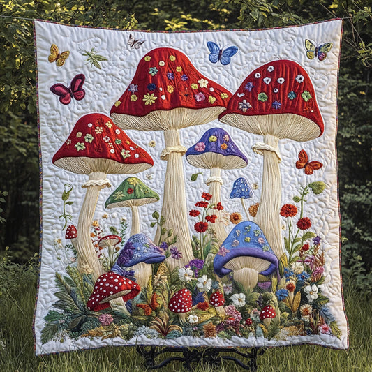 Mystic Mushrooms Quilted Blanket NCU0NT3941