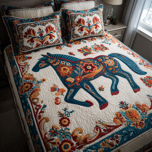 Mystic Mustang 3-Piece Quilted Bedding Set NCU0TV042