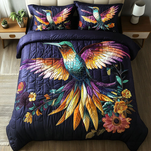 Mystic Nightbird 3-Piece Quilted Bedding Set NCU0NT4976
