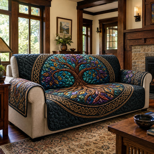 Mystic Obsidian Canopy Quilted Sofa Cover NCU0VL3840