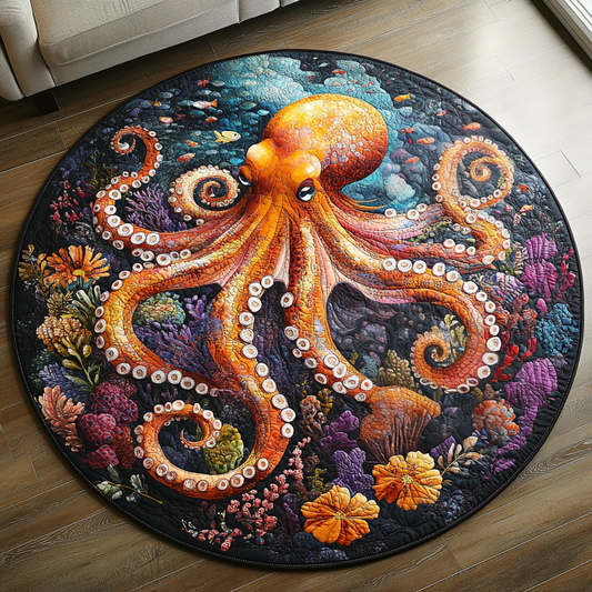Mystic Octopus Quilted Round Mat NCU0DV5245