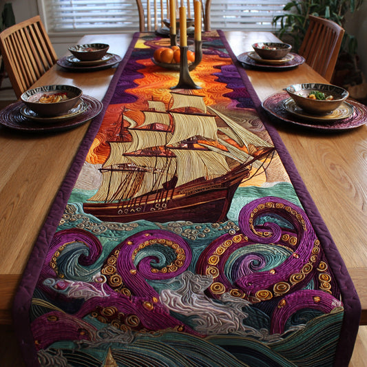 Mystic Octopus Quilted Table Runner NCU0DV7705