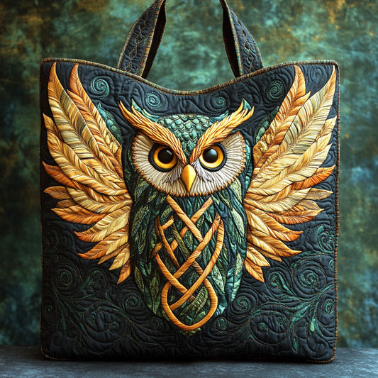 Mystic Owl Weave Quilted Tote Bag NCU0TD1159