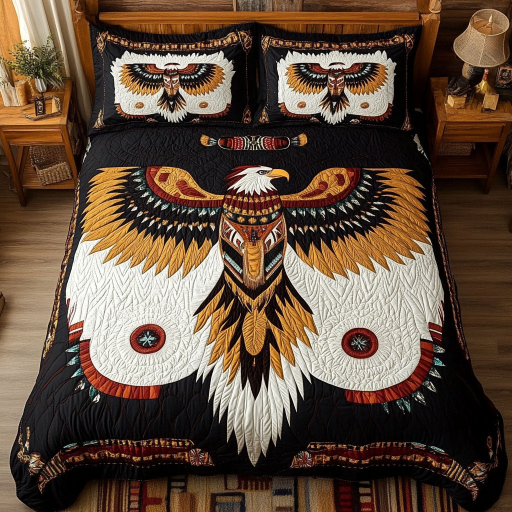 Mystic Paths 3-Piece Quilted Bedding Set NCU0PT3155